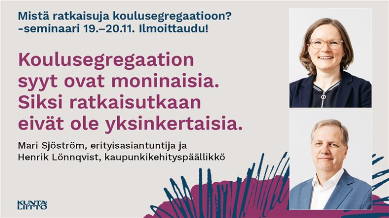 Koulusegregaation syyt ovat moninaisia. Siksi ratkaisutkaan eivät ole yksinkertaisia.